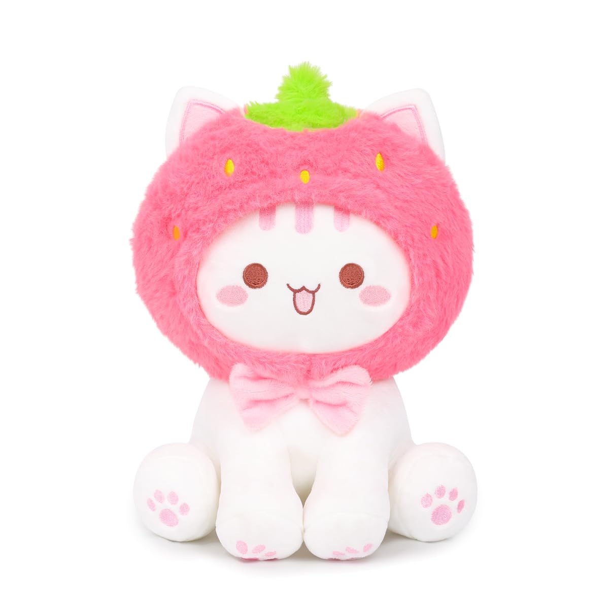Amazon.co.jp: Mikchocho かわいいイチゴ猫ぬいぐるみ 10インチ